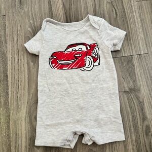 Disney Baby Short Sleeve Romper with Red Graphic